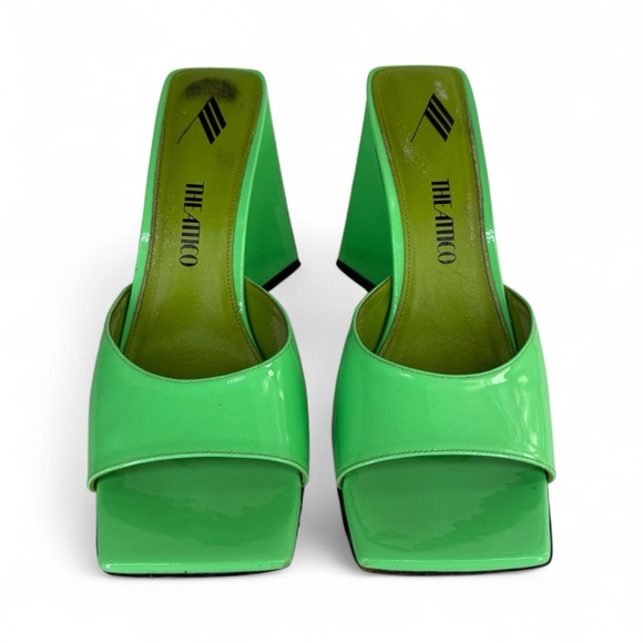 ATTICO Green  Patent Leather Devon Mules IT40 - Picture 3 of 10